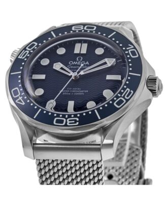 Pre-owned Omega Seamaster Diver 300m James Bond 60th Men's Watch 210.30.42.20.03.002