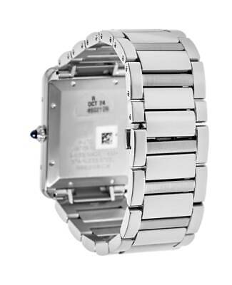 Pre-owned Cartier Tank Must Extra-large Silver Dial Steel Men's Watch Wsta0053