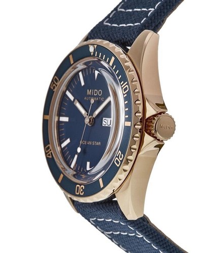 Pre-owned Mido Ocean Star Tribute Blue Dial Automatic Men's 40.5 Mm Watch M0268303804100