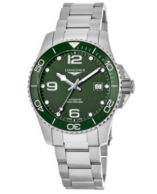 Pre-owned Longines Hydroconquest Automatic Green Dial Steel Men's Watch L3.782.4.06.6