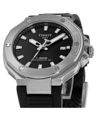 Pre-owned Tissot T-race Powermatic 80 Automatic Black Men's Watch T141.807.17.051.00