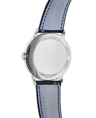 Pre-owned Baume & Mercier Classima Automatic Black Dial Leather Men's Watch 10453