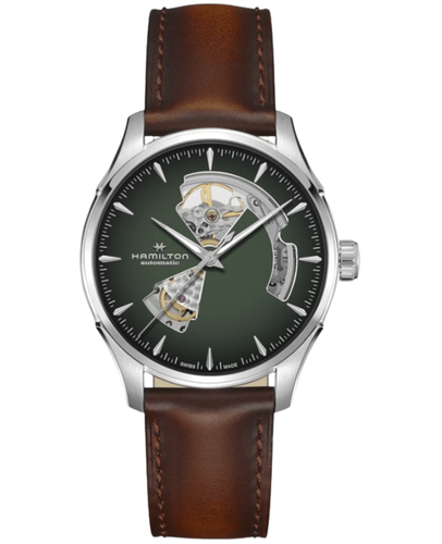 Pre-owned Hamilton Jazzmaster Open Heart Automatic Green Dial Men's Watch H32675560