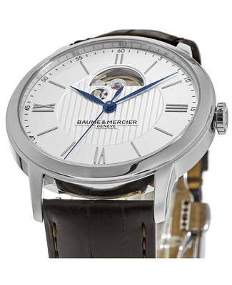 Pre-owned Baume Et Mercier Baume & Mercier Classima Automatic Silver Open Dial Men's Watch 10524