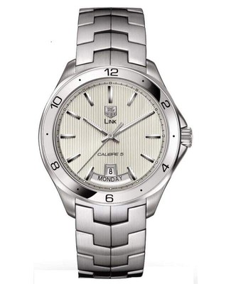 Pre-owned Tag Heuer Link Automatic Grey Dial Stainless Men's Watch Wat2011.ba0951