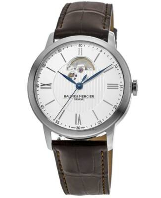 Pre-owned Baume Et Mercier Baume & Mercier Classima Automatic Silver Open Dial Men's Watch 10524