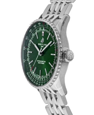 Pre-owned Breitling Navitimer Automatic 41 Green Dial Steel Men's Watch A17329371l1a1