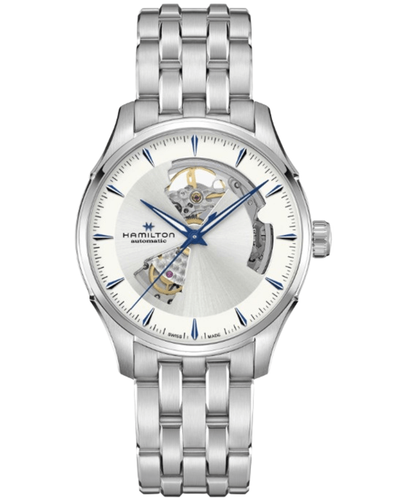 Новые мужские часы Hamilton Jazzmaster Open Heart с автоматическим серебряным циферблатом H32675150
