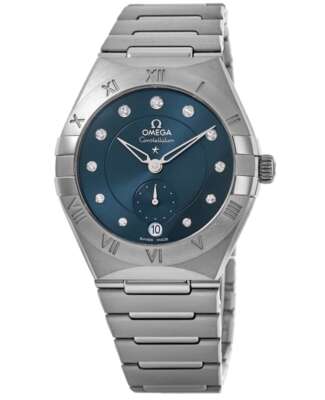 Omega Constellation シルバー New Omega Constellation Star 27mm Blue Women's Watch 131.10