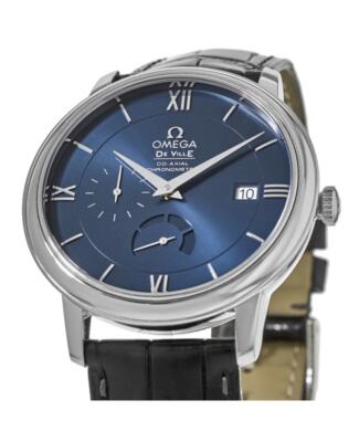 Pre-owned Omega De Ville Prestige Automatic Blue Men's Watch 424.13.40.21.03.001