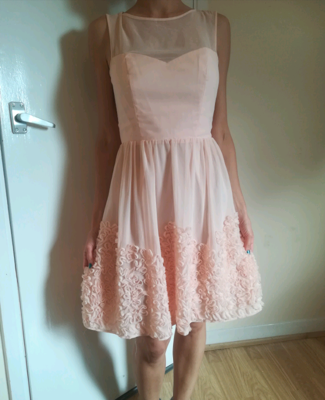 Warehouse Light Pink Midi Dress. Size 10 UK. Like New | in Streatham