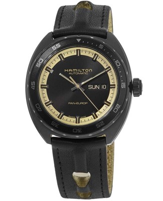 New Hamilton American Classic Pan Europ Auto Black Dial Mens Watch H35425730