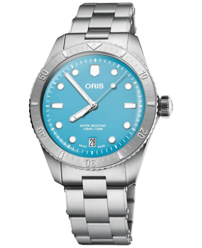 Pre-owned Oris Divers Sixty-five Cotton Unisex Watch 01 733 7771 4055-07 8 19 18