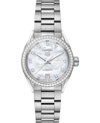 Новые женские часы Tag Heuer Carrera с автоподзаводом и перламутром WBN2414.BA0621