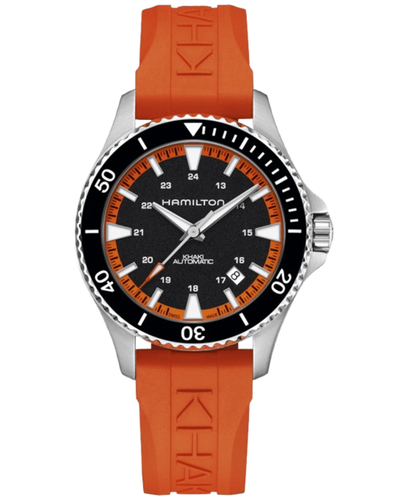 Новые мужские часы Hamilton Khaki Navy Scuba Auto с автоматическим черным циферблатом H82395331