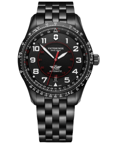 VICTORINOX SWISS ARMY VICTORINOX SWISS ARMY AIRBOSS AUTOMATIC BLACK STEEL 42MM MEN'S WATCH 241974