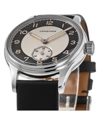 Pre-owned Longines Heritage Classic Black & Silver Dial Men's Watch L2.330.4.93.0