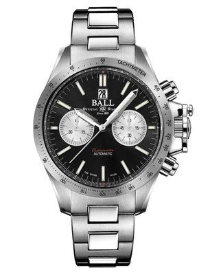 Pre-owned Ball Engineer Hydrocarbon Racer Chronograph Men's Watch Cm2198c-s2cj-bk