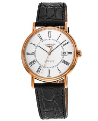 New Longines Presence Automatic Rose Gold Plated Mens Watch L4.922.1.11.2