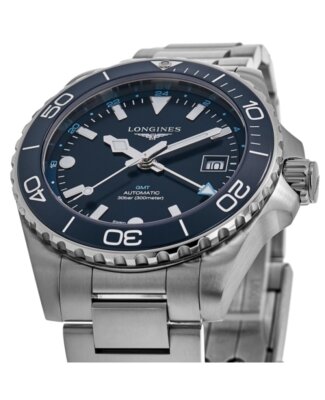 Pre-owned Longines Hydroconquest Gmt Automatic Blue Dial Men's Watch L3.890.4.96.6