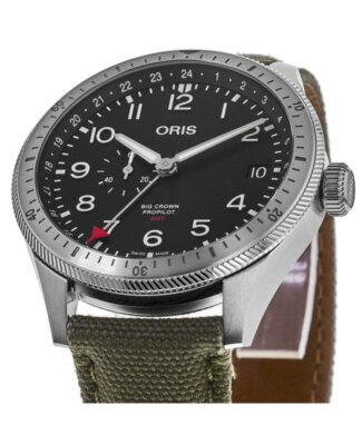 Pre-owned Oris Big Crown Propilot Timer Gmt Men's Watch 01 748 7756 4064-07 3 22 02lc