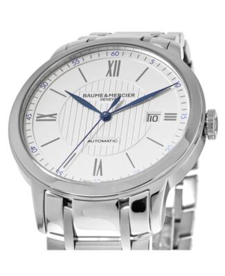 Pre-owned Baume Et Mercier Baume & Mercier Classima Automatic Silver Dial Steel Men's Watch 10334