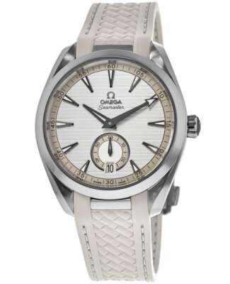 Новые мужские часы Omega Seamaster Aqua Terra из бежевой резины 220.12.41.21.02.005