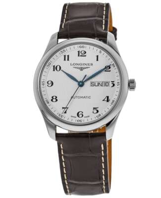 Pre-owned Longines Master Automatic Silver Dial Leather Men's Watch L2.755.4.78.3