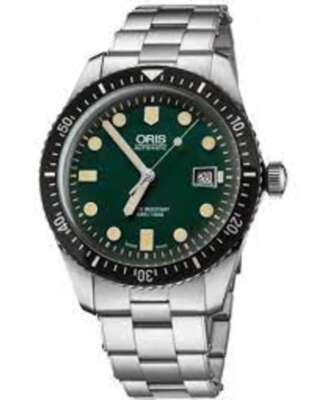 Pre-owned Oris Divers Sixty-five Green Dial Men's Watch 01 733 7720 4057-07 8 21 18
