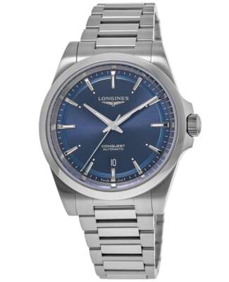 Pre-owned Longines Conquest Automatic Blue Dial Steel Men's Watch L3.830.4.92.6