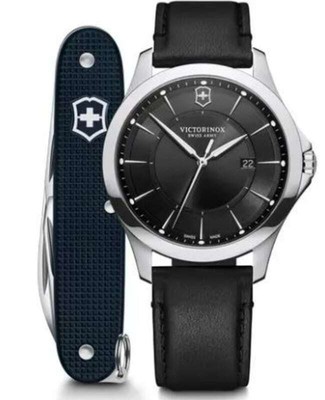 Pre-owned Victorinox Swiss Army Alliance Quartz Black Dial Men's Watch 241904.1