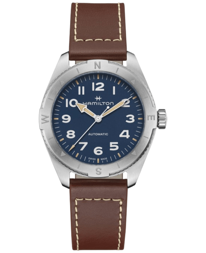 Новые мужские часы Hamilton Khaki Field Expedition Auto с синим циферблатом диаметром 41 мм H70315540