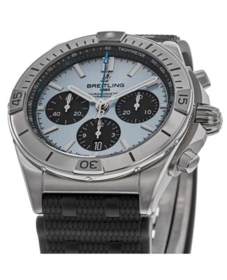 Pre-owned Breitling Chronomat B01 42 Ice Blue Dial Men's Watch Pb0134101c1s2