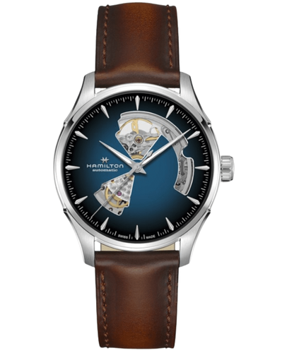 Pre-owned Hamilton Jazzmaster Open Heart Automatic Blue Dial Men's Watch H32675540