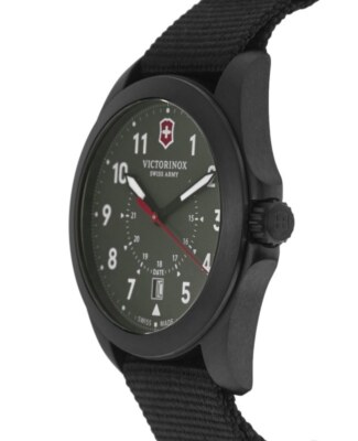VICTORINOX VICTORINOX SWISS ARMY HERITAGE QUARTZ GREEN DIAL FABRIC MEN'S WATCH 241972