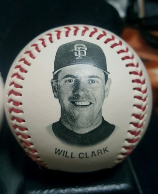 1993 San Fransico Giants Chevron Team Stars Fotoballs w/ Display stand