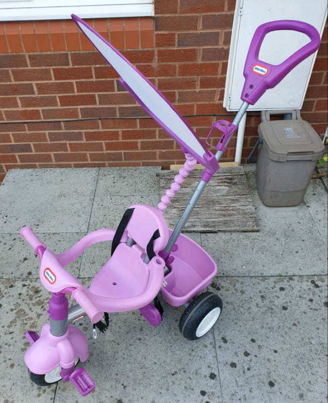 Little Tikes 4 In 1 Trike, Purple Pink in Colour, With Shade & Parent in Pontprennau, Cardiff