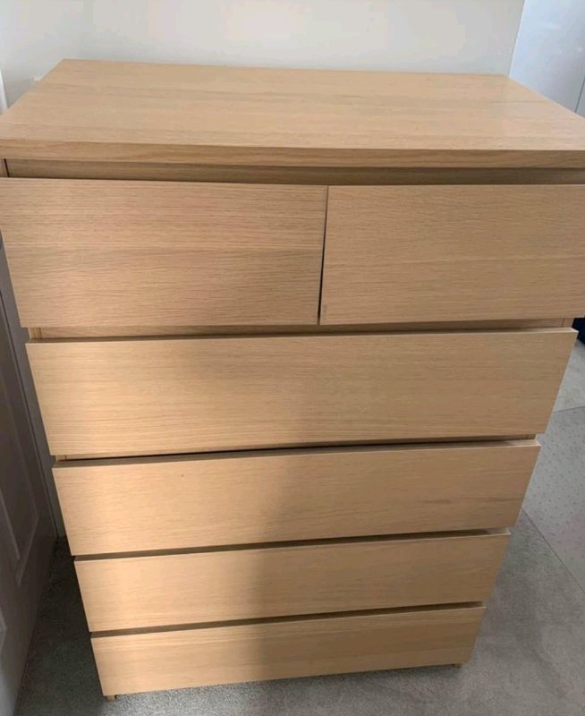 Ikea Malm Chest Of 6 Drawers In, Ikea Malm Dresser 6 Drawer Tall