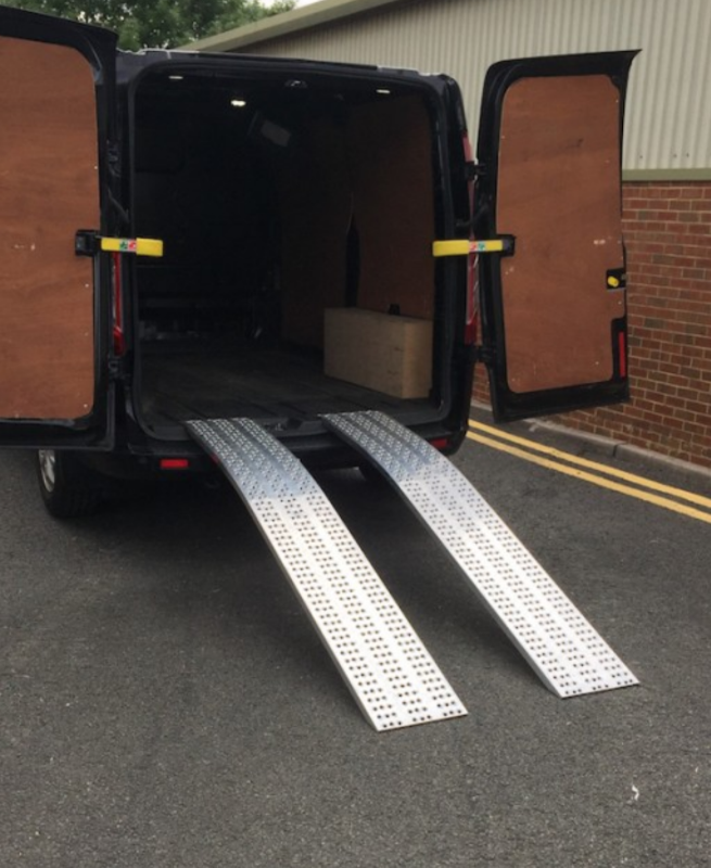 1.5mt & 2mt lightweight aluminium loading ramps 1ton trailer van truck