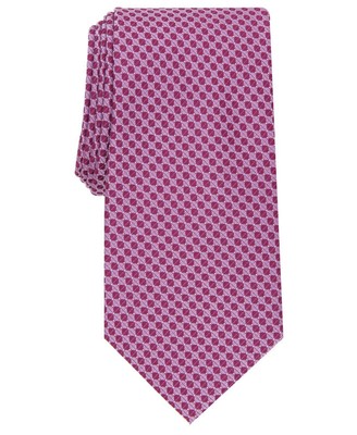 Perry Ellis Men's Jenson Classic Mini-Geo Neat Tie (Raspberry, One Size)