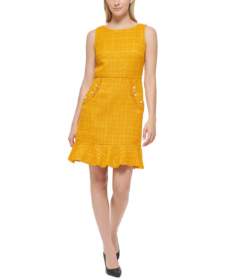 Karl Lagerfeld Paris Women's Pearlized-Button Dress