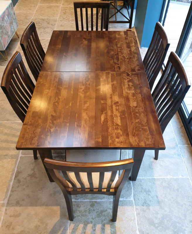 Laura Ashley Garrat Extendable Dining Table with 6 Chairs in