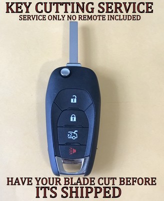 GM GMC CHEVY FLIP KEY KEYLESS REMOTE FOB TRANSMITTER KEY BLADE CUTTING SERVICE 