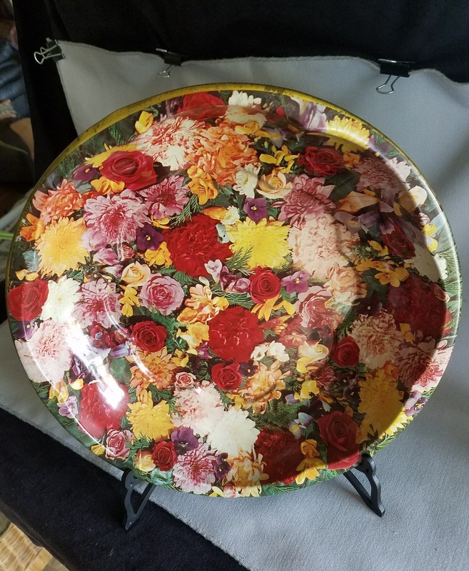 Vintage Daher Decorated Ware 1971 Floral Round Tin Bowl 11101 Made