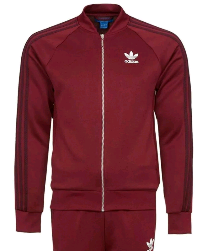 Adidas Originals Mens Burgundy Track Jacket Brand New Sealed | in ...