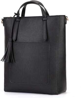 ECOSUSI Tote Bag Convertible Backpack for Women Vegan Leather Handbag Multifucti