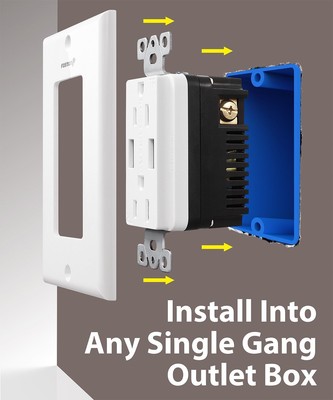 2 Outlet Tamper Resistant TR Receptacle 15 A Wall Plate ...
