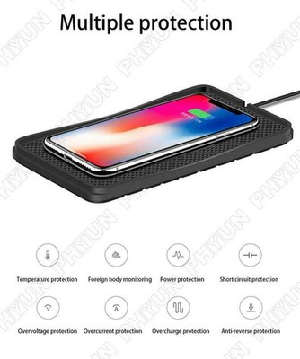 Car Qi Wireless Phone Charger Fast Charging Pad For iPhone Samsung Xiaomi Huawei