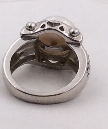 Sterling Silver Pearl Ring Size 7.25