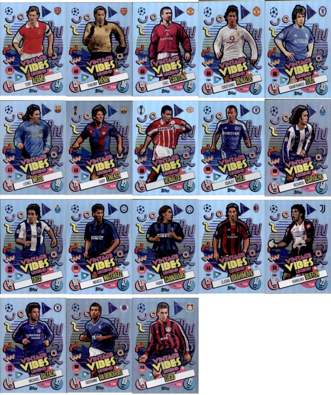 Champions League 2024/25 Trading Cards Set alle 18 Vintage Vibes